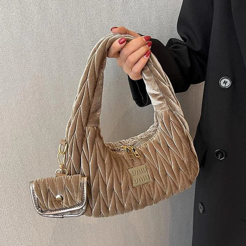 Luxury Brand Nylon Hobos Shoulder Bag for Women Handbag Clutch Purses New Design with Coin Purse