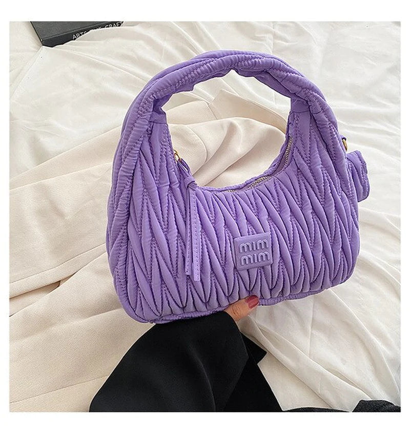 Luxury Brand Nylon Hobos Shoulder Bag for Women Handbag Clutch Purses New Design with Coin Purse